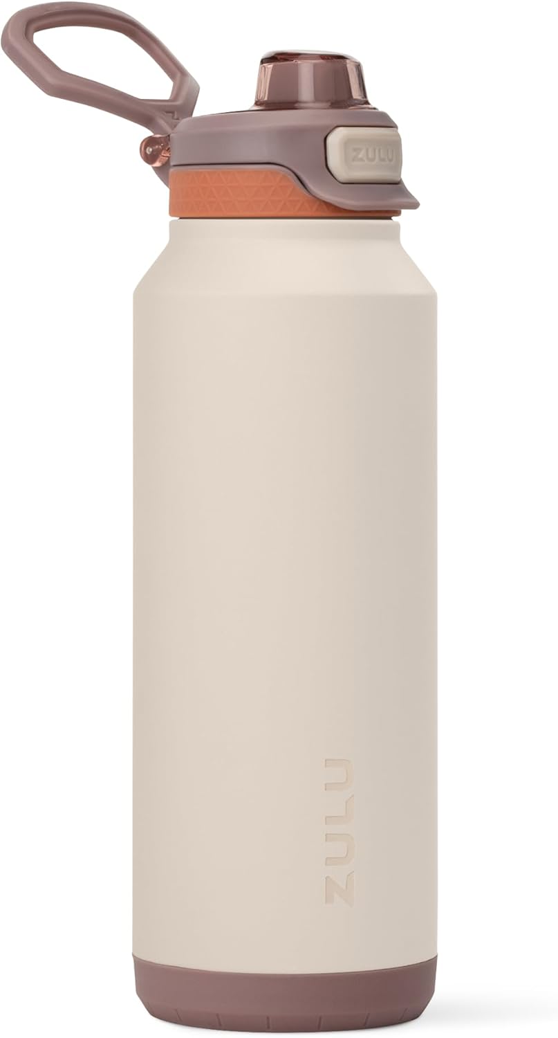 ZULU Powerfill Pro 32oz Stainless Steel Water Bottle with Quick Fill Lid, Triple Walled Vacuum Insulated Metal, Leak Proof Locking Lid, Sip and Chug, Reusable BPA Free, High Tide
