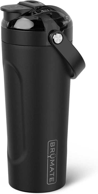 BrüMate MultiShaker Blender Shaker Bottle | 100% Leakproof Insulated Stainless Steel | Pre Workout and Protein Shaker Bottle for the Gym | 25oz (Dark Aura)