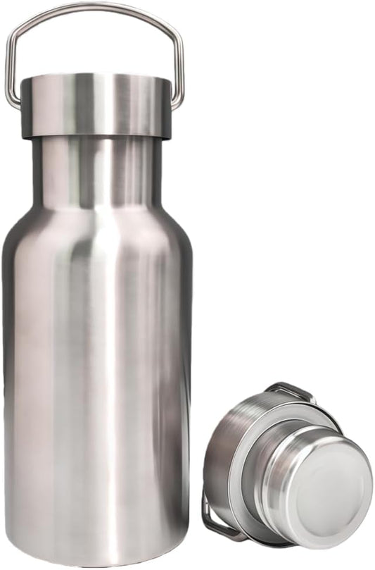 Vacuum Insulated Stainless Steel Water Bottle Insulated Water Bottle Wide Mouth Insulated Metal Bottle for Cold Drinks I BPA-Free Bottle for Travel (17oz)