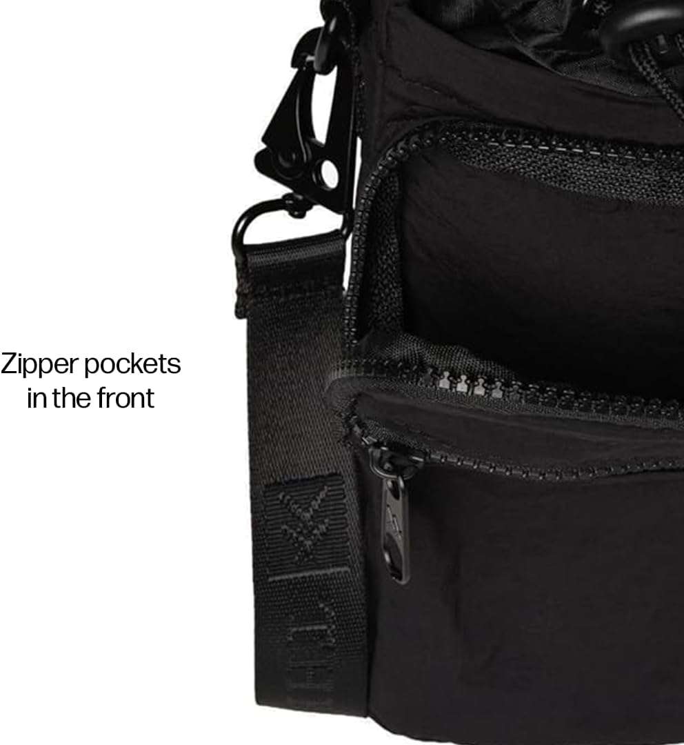 Thread Wallets Water Bottle Sling Crossbody Bag – Small Cross Body Sling with Pockets for Water Bottle, Cash, Phone & Keys