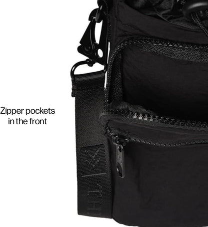 Thread Wallets Water Bottle Sling Crossbody Bag – Small Cross Body Sling with Pockets for Water Bottle, Cash, Phone & Keys