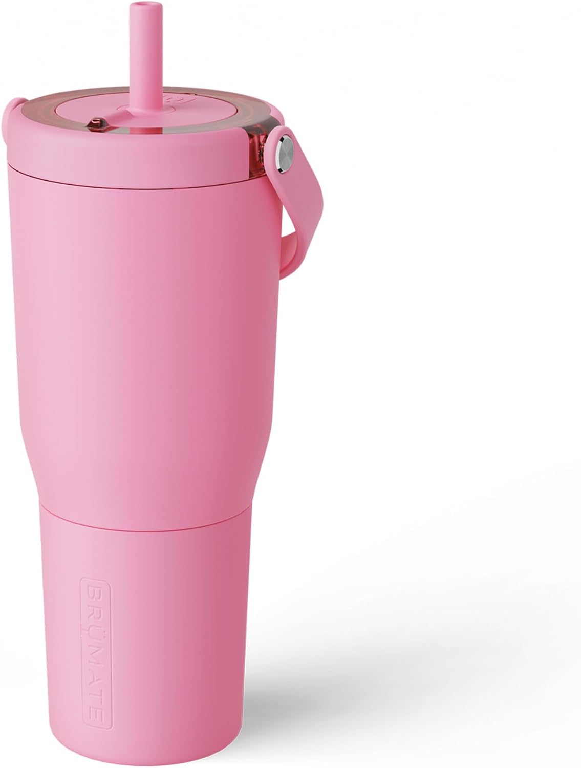 BrüMate Resa 35oz 100% Leakproof Tumbler w/Handle & Straw | Flexible SoftSip Straw | Silicone Sleeve for Durability | Stainless Steel | Cup Holder & Travel Friendly Water Bottle (Java)