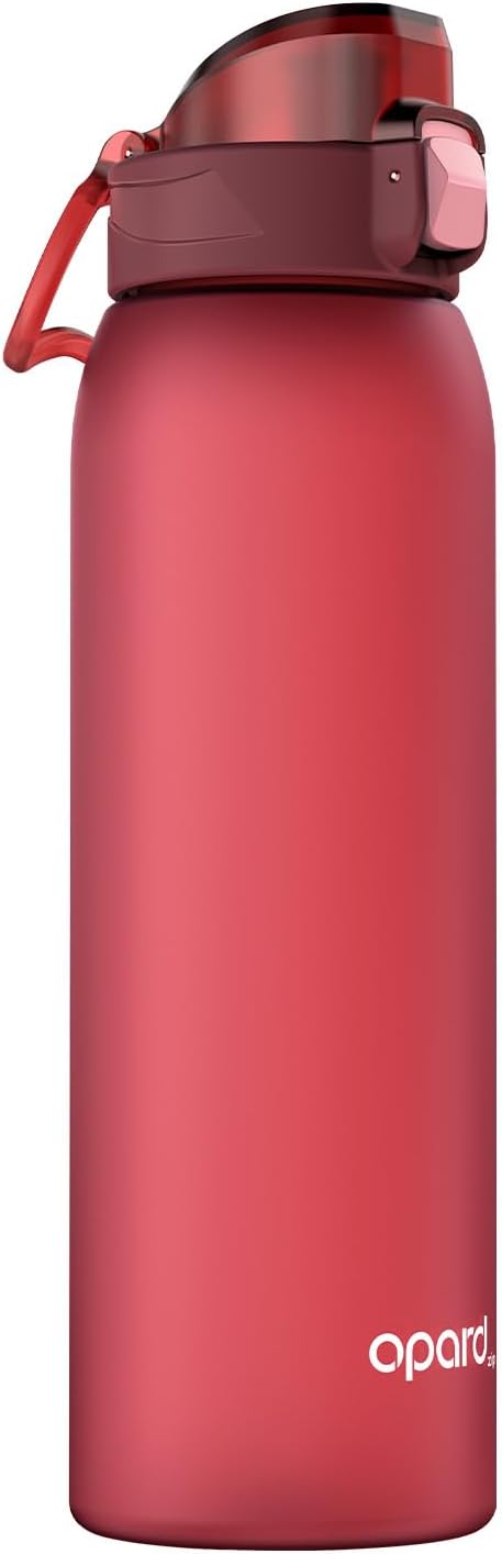 Opard Zip 32oz Plastic Water Bottle Dishwasher Safe, Leakproof Flip-Top Lid, BPA Free Tritan, Wide Mouth Reusable Sports Water Bottle for Gym Hiking Commuting Outdoor Travel and School