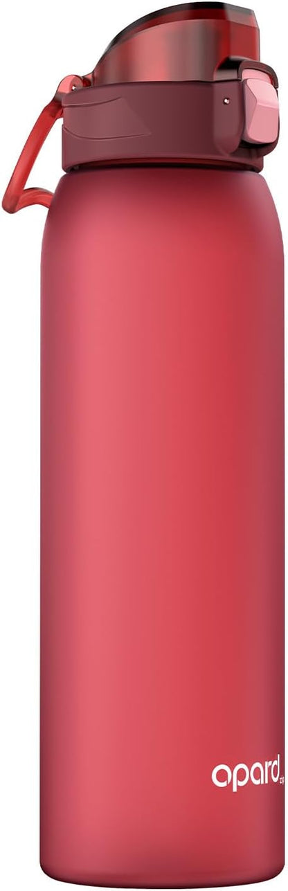 Opard Zip 32oz Plastic Water Bottle Dishwasher Safe, Leakproof Flip-Top Lid, BPA Free Tritan, Wide Mouth Reusable Sports Water Bottle for Gym Hiking Commuting Outdoor Travel and School