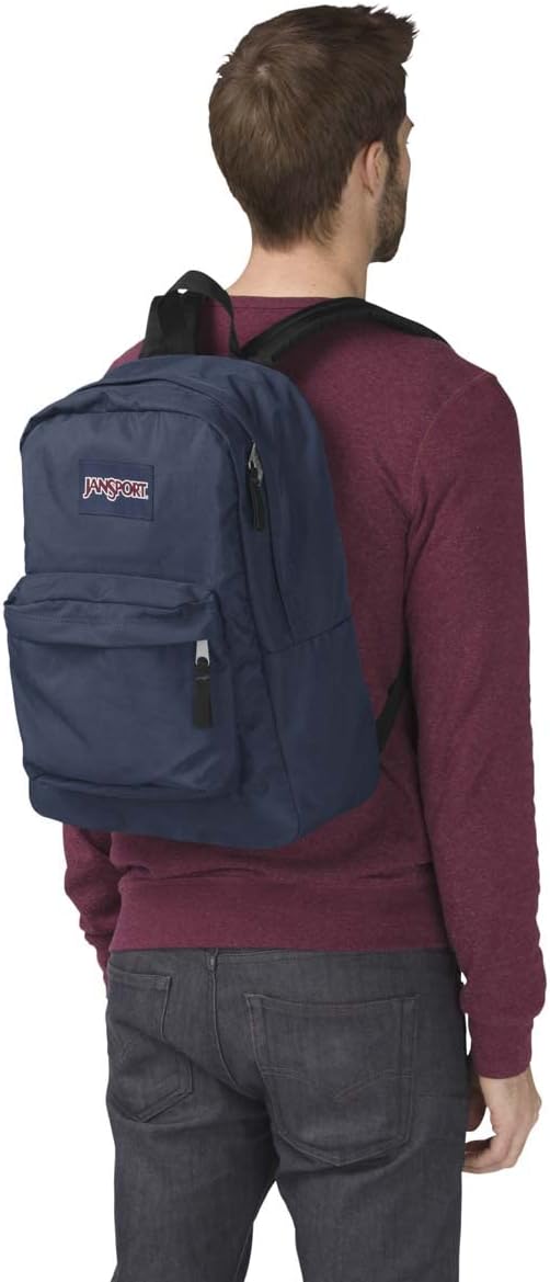 JanSport SuperBreak One Backpacks - Durable, Lightweight Bookbag with 1 Main Compartment, Front Utility Pocket with Built-in Organizer - Premium Backpack, Black - Colors B