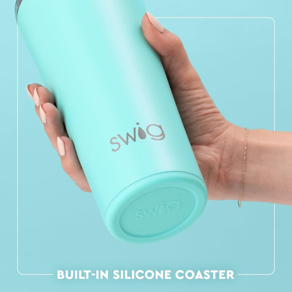 Swig Life 32oz Insulated Tumbler, Travel Coffee Tumbler with Lid, Cup Holder Friendly Travel Coffee Mug, Stainless Steel with Lid (Hayride)