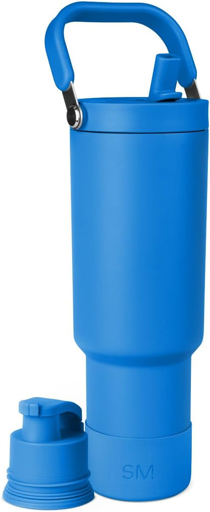 Simple Modern Trek Pivot | 40oz Flip Straw Tumbler with Handle | Water Bottle & Boot | Interchangeable Straw & Chug Lids | Insulated Stainless Steel Jug | Gym Sports Outdoors | Forest - Colors B