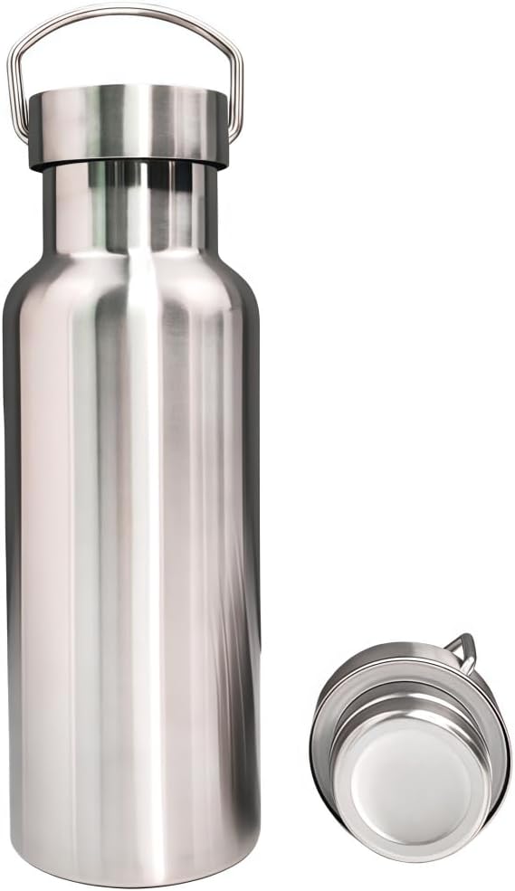 Vacuum Insulated Stainless Steel Water Bottle Insulated Water Bottle Wide Mouth Insulated Metal Bottle for Cold Drinks I BPA-Free Bottle for Travel (17oz)