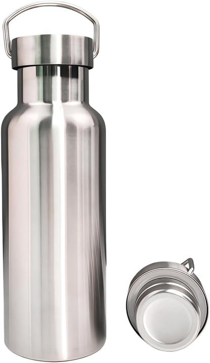 Vacuum Insulated Stainless Steel Water Bottle Insulated Water Bottle Wide Mouth Insulated Metal Bottle for Cold Drinks I BPA-Free Bottle for Travel (17oz)