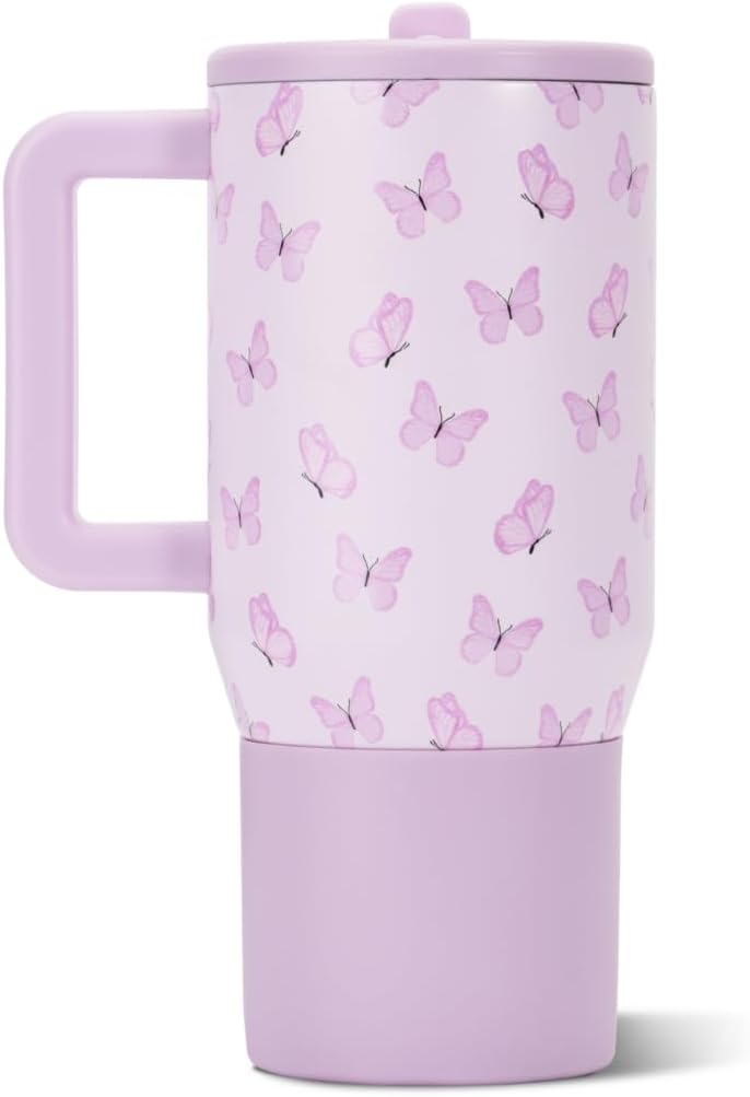 HydroJug Kids - 20 oz Insulated Kids Water Bottle with Flip Straw & Handle | Leak-Proof & Durable | Perfect for School, Sports, Lunch, Travel & Camp, Primrose