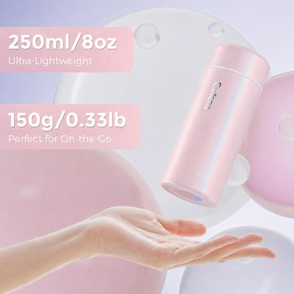 【Upgraded】Exllena Small Insulated Water Bottle 12 oz/350ml– Mini Insulated Water Bottle for Hot & Cold Drinks, Perfect Small Water Bottle for Travel, Purse...(Greyish Blue)