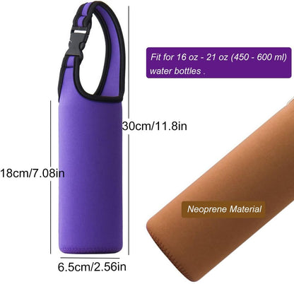 3PCS Water Bottle Carrier 16oz-21oz, TuNan Neoprene Sleeve Cup Holder Pouch with Carrying Handle for All Portable Sport Water Bottle