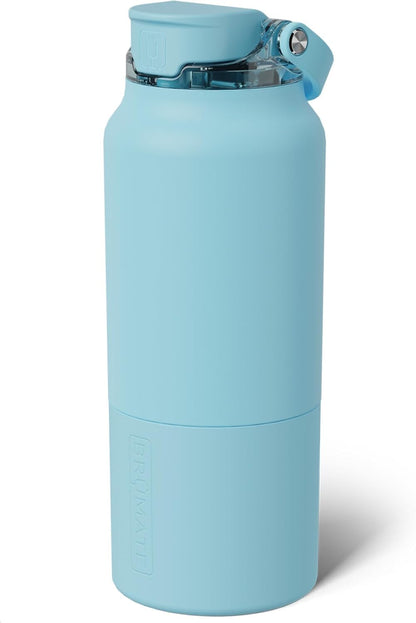 BrüMate Rise 25oz Water Bottle With 100% Leakproof Covered Silicone Straw | Insulated Stainless Steel Water Bottle | Cup-Holder Friendly | Fast Flow | Soft Sip Silicone Spout | BPA-Free (Rose Taupe)