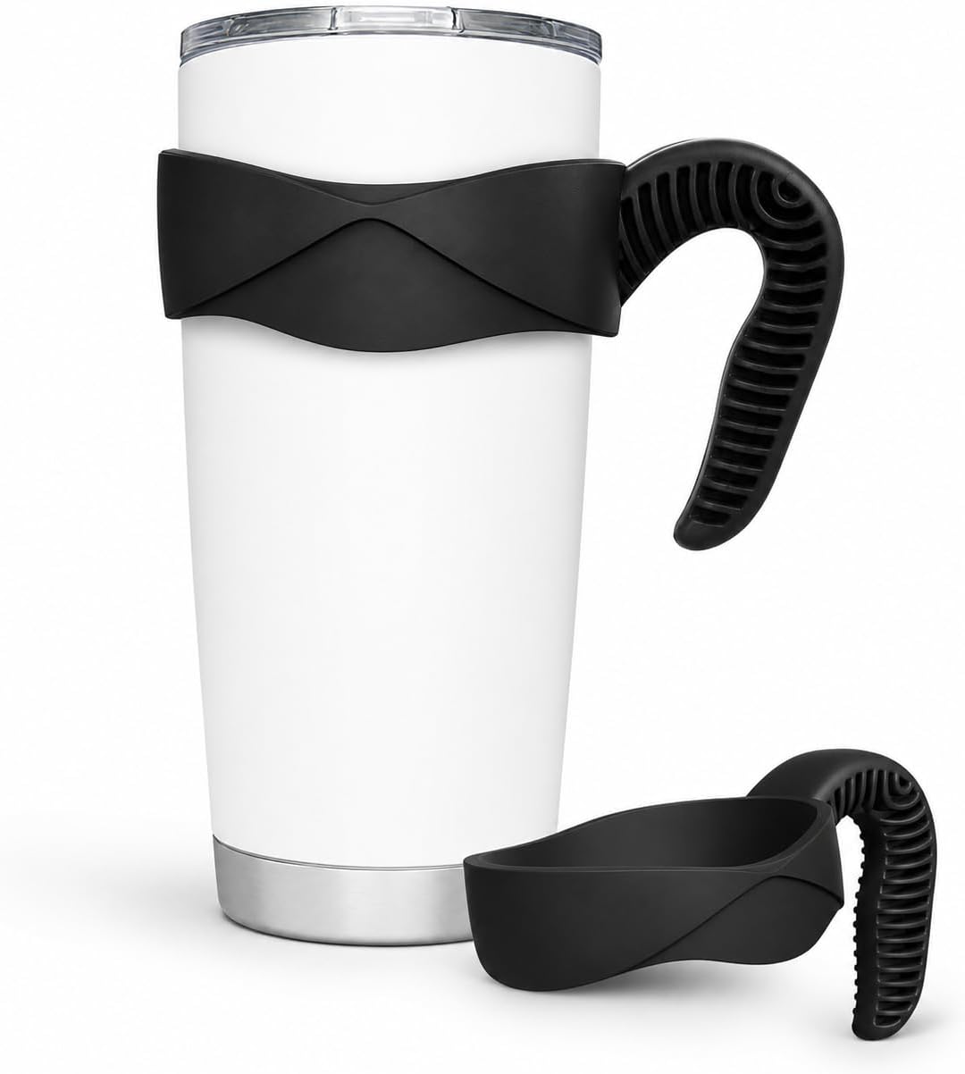 Hyturtle 1Pcs Stylish and Functional Black Tumbler Handle Fits Only For 20 OZ YETI Tumbler - Secure Grip, Lightweight, Dishwasher Safe - Ideal for Travel and Outdoor Activities - BPA Free