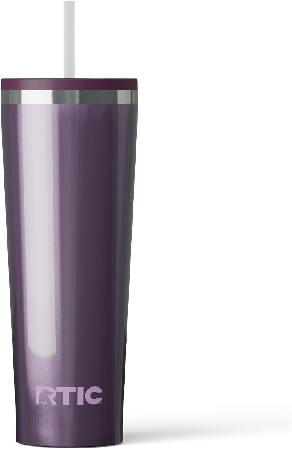 RTIC 20oz Everyday Tumbler Insulated Stainless Steel Portable Travel Coffee Cup with Straw, Ceramic Lining, Spill-Resistant Lid, BPA-Free, Hot and Cold Drink, Beach