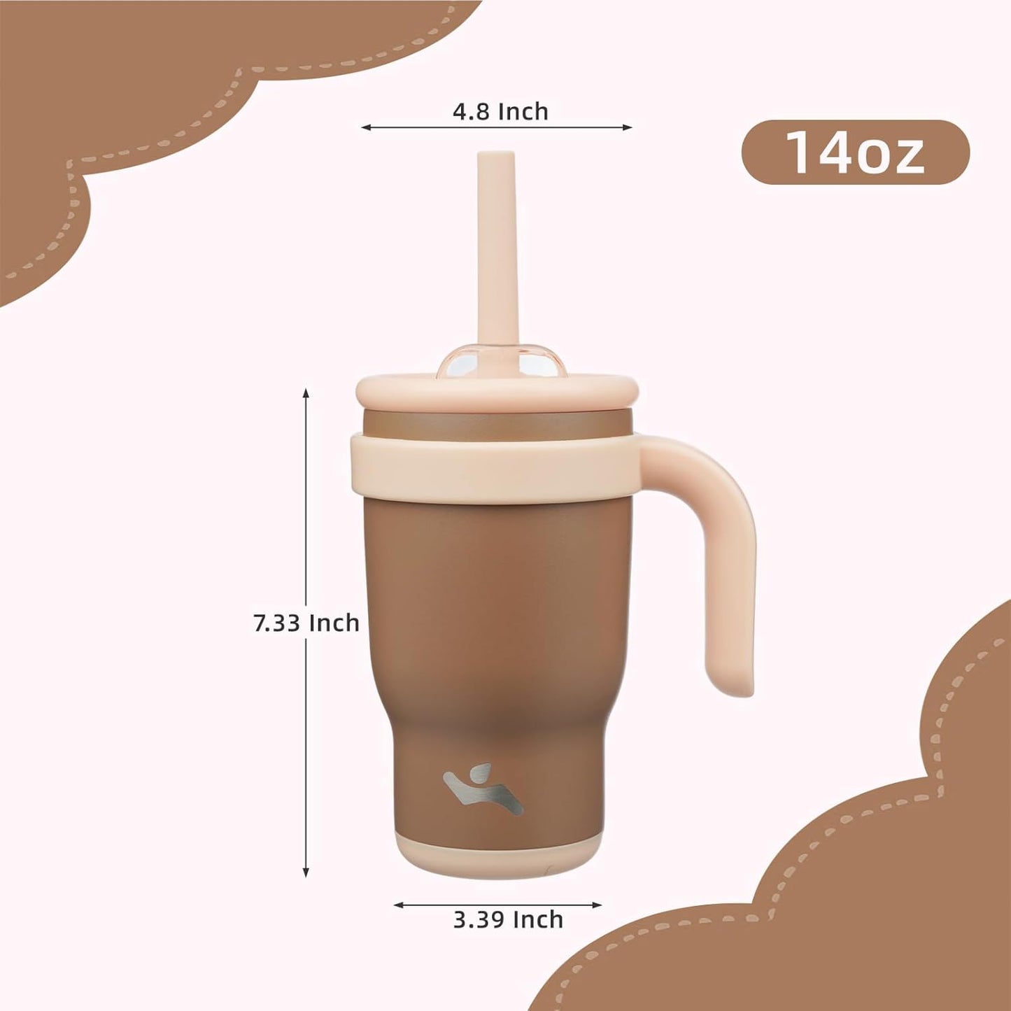 Konokyo 30 oz Tumbler with Side Handle, Insulated Water Bottle with Straw and 2 in 1 Lid, Stainless Steel Cup Travel Coffee Mug for Sports Office Gym,Purple