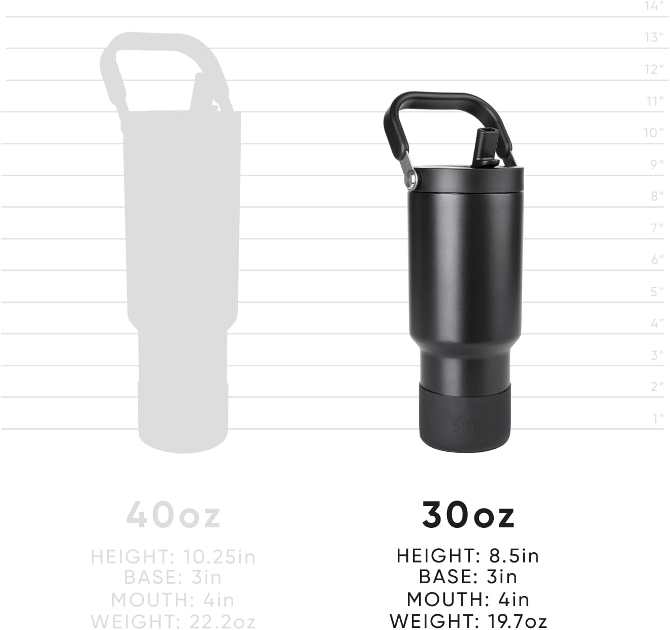 Simple Modern Trek Pivot | 40oz Flip Straw Tumbler with Handle | Water Bottle & Boot | Interchangeable Straw & Chug Lids | Insulated Stainless Steel Jug | Gym Sports Outdoors | Forest - Colors A
