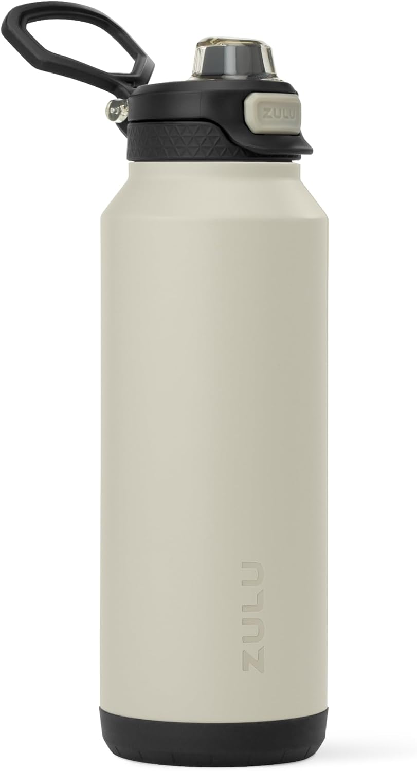 ZULU Powerfill Pro 32oz Stainless Steel Water Bottle with Quick Fill Lid, Triple Walled Vacuum Insulated Metal, Leak Proof Locking Lid, Sip and Chug, Reusable BPA Free, High Tide