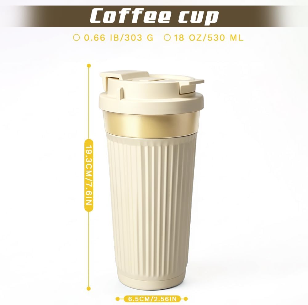 SPLMIFA Vacuum-Insulated Stainless Steel Travel Coffee Mug, Leak-Proof Reusable Coffee Cup with Lid - Keep Hot & Cold Drinks for Hours, Durable Insulated Tumbler for Men & Women(3rd-Black, 12OZ)