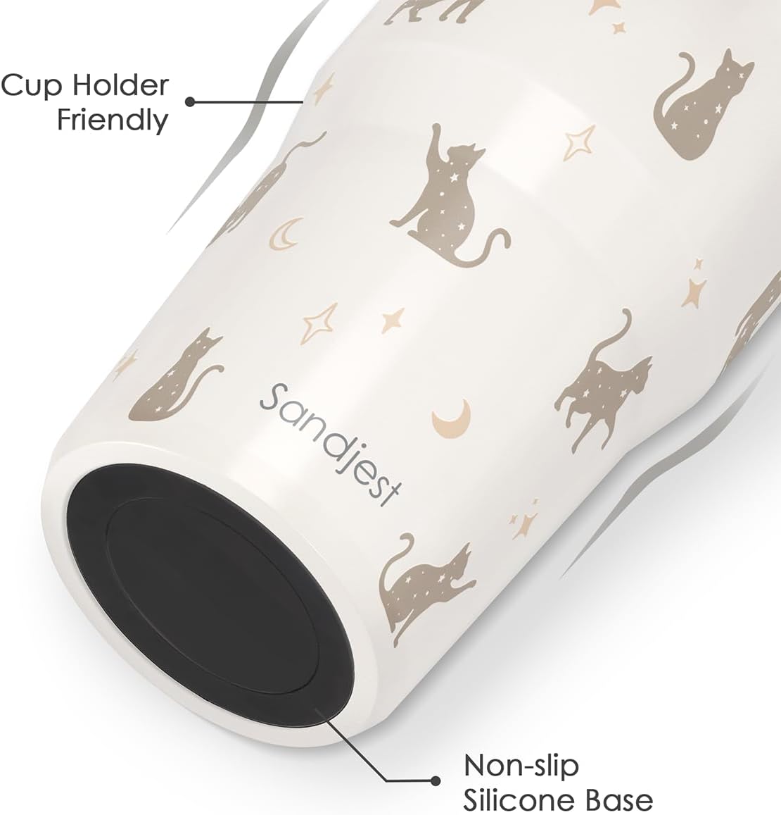 SANDJEST Leopard Skin Stainless Steel Straw Lid Tumbler 30oz with Carry Handle for Women Girls, Insulated Travel Coffee Cup, Gift for Sports Outdoor Workout Christmas Birthday (Beige)