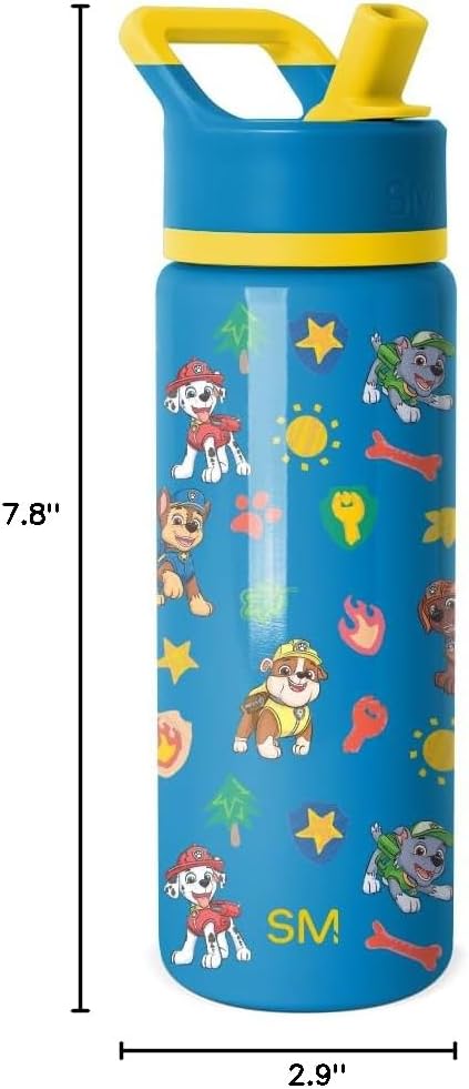 Simple Modern Kids Water Bottle with Straw Lid | 14oz Insulated Stainless Steel Kids Tumbler & Spill Proof Toddler Cup for School, Girls, Boys | Summit | Chloe Floral - Colors B