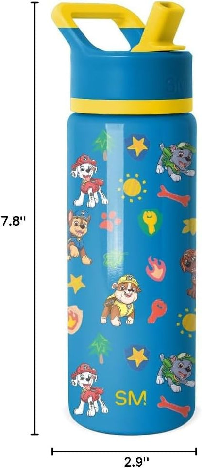 Simple Modern Kids Water Bottle with Straw Lid | 14oz Insulated Stainless Steel Kids Tumbler & Spill Proof Toddler Cup for School, Girls, Boys | Summit | Chloe Floral - Colors B