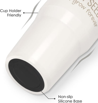 SANDJEST Leopard Skin Stainless Steel Straw Lid Tumbler 30oz with Carry Handle for Women Girls, Insulated Travel Coffee Cup, Gift for Sports Outdoor Workout Christmas Birthday (Beige)