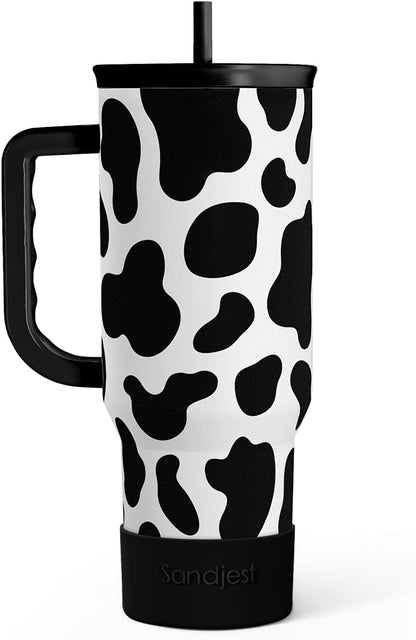 SANDJEST Pickleball 40oz Tumbler With Handle and Straw, Pickleball Queen Insulated Stainless Steel Travel Coffee Mug for Women Girls Players, Gift Idea for Birthday Christmas Mothers Day