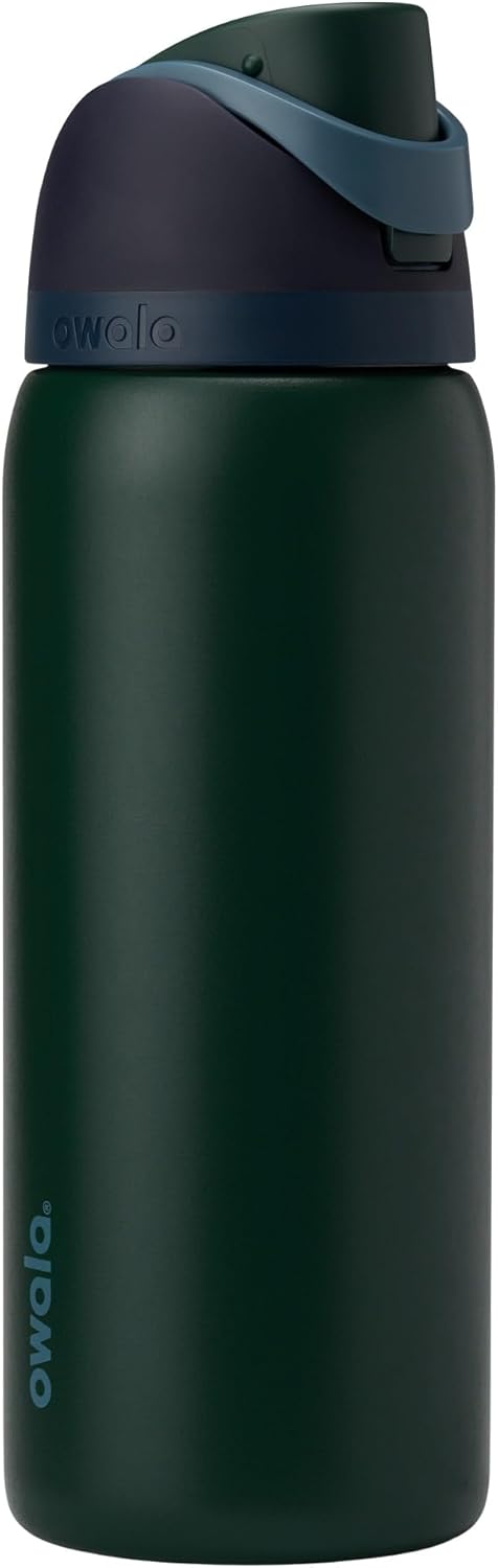 Owala FreeSip Insulated Stainless Steel Water Bottle with Straw, BPA-Free Sports Water Bottle, Great for Travel, 32 Oz, Denim