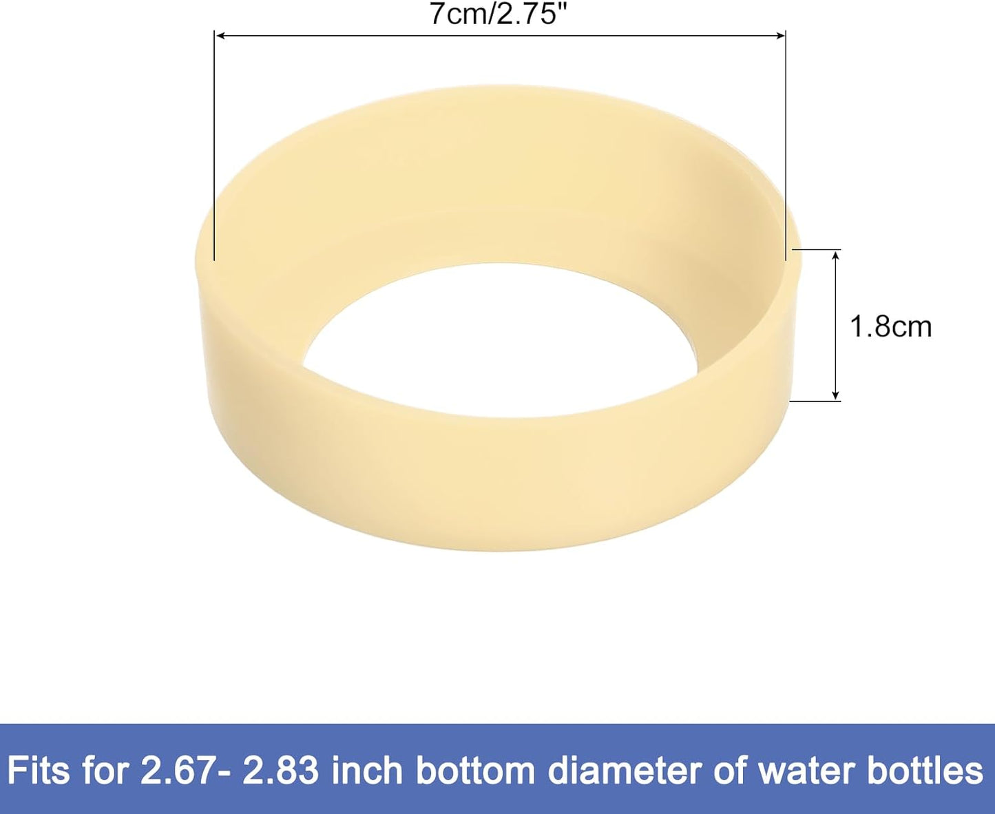 uxcell Water Bottle Boot, Protective Silicone Boot Sleeve Non Slip Bottom Cover Bumper for Water Bottles Mug Tumbler