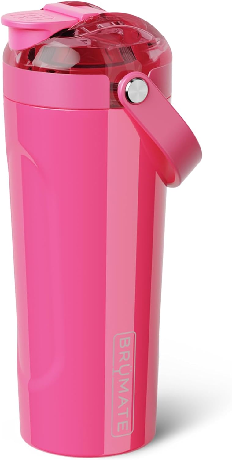BrüMate MultiShaker Blender Shaker Bottle | 100% Leakproof Insulated Stainless Steel | Pre Workout and Protein Shaker Bottle for the Gym | 25oz (Dark Aura)