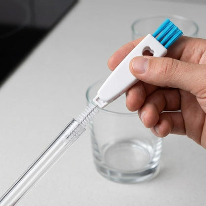 3 in 1 Cup Lid Gap Cleaning Brush Set, Multifunctional Bottle Cleaning Brush, Mutipurpose Tiny Silicone Cup Holder Cleaner, Home Kitchen Cleaning Tools (White)