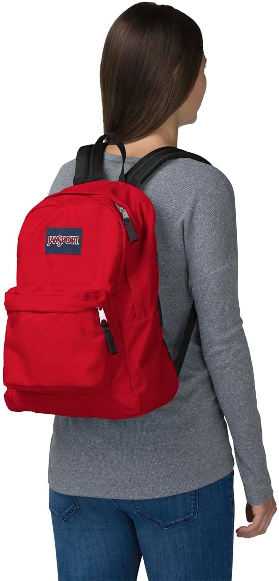 JanSport SuperBreak One Backpacks - Durable, Lightweight Bookbag with 1 Main Compartment, Front Utility Pocket with Built-in Organizer - Premium Backpack, Black - Colors A
