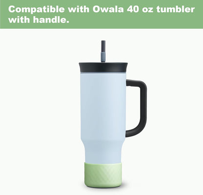 Silicone Boot for Owala 40 oz Tumbler with Handle, Anti-Slip Protective Sleeve for Stainless Steel Triple Layer Insulated Travel Tumbler Accessories