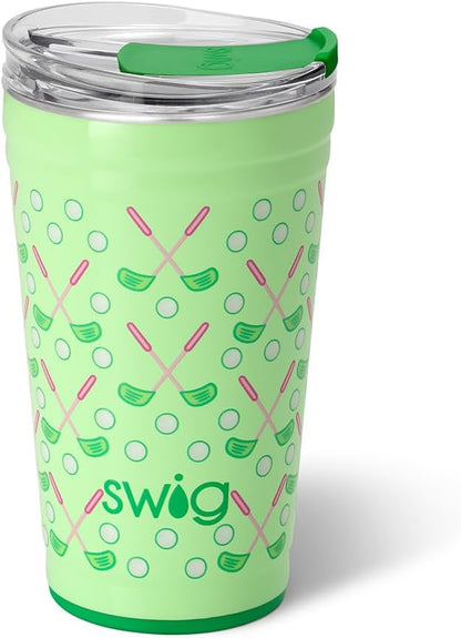 Swig Life 32oz Insulated Tumbler, Travel Coffee Tumbler with Lid, Cup Holder Friendly Travel Coffee Mug, Stainless Steel with Lid (Hayride)