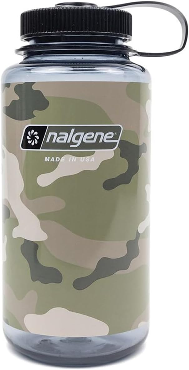Nalgene 32 oz Wide Mouth Water Bottle | BPA-Free, Durable & Leak Proof, Lightweight Bottle for Hiking & Gym, Work & Travel