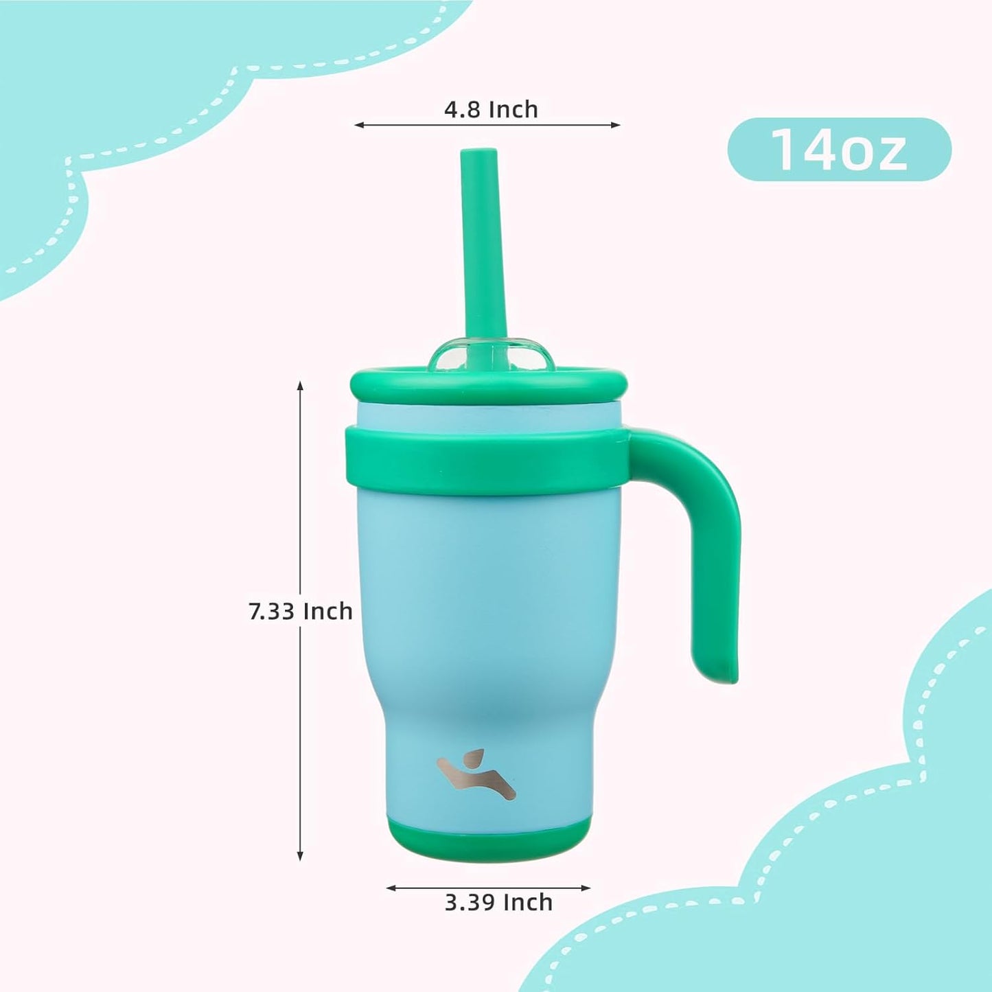 Konokyo 30 oz Tumbler with Side Handle, Insulated Water Bottle with Straw and 2 in 1 Lid, Stainless Steel Cup Travel Coffee Mug for Sports Office Gym,Purple