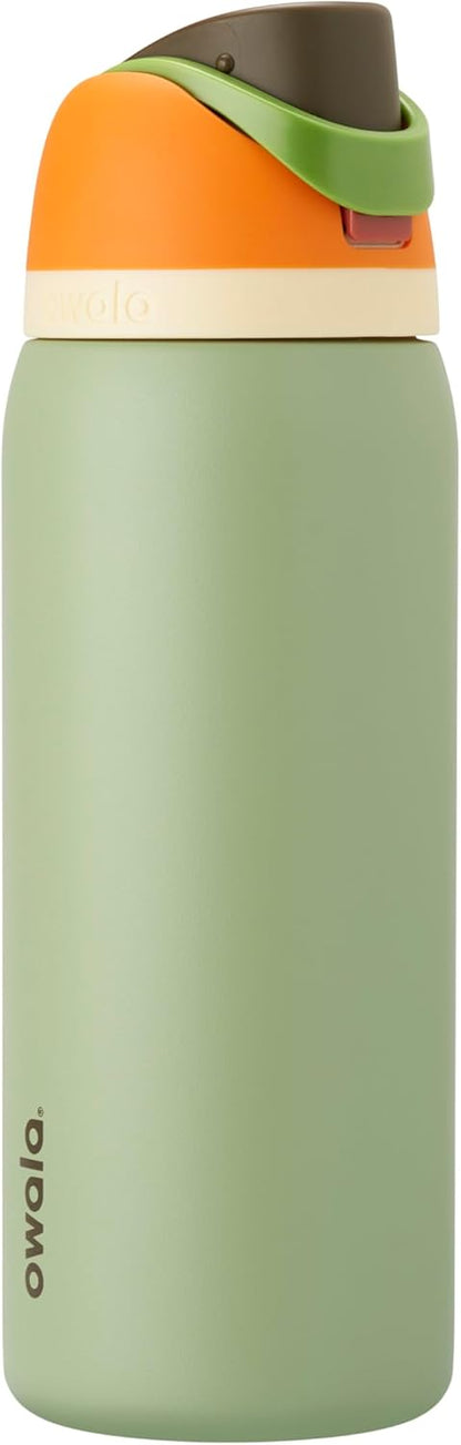 Owala FreeSip Insulated Stainless Steel Water Bottle with Straw, BPA-Free Sports Water Bottle, Great for Travel, 32 Oz, Denim