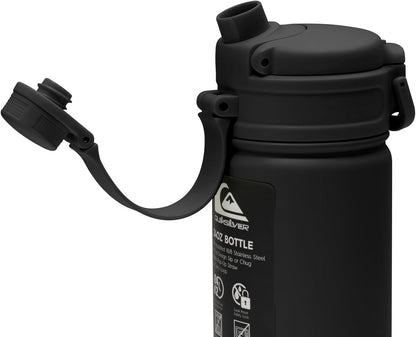 Quiksilver Laguna 32oz Tripple Wall Stainless Steel Water Bottle, Reusuable Sports Bottle with Leak-Proof Straw and Spout Lid, Non-Slip Rubber Base, Carrier Handle, 24H Hot & Cold Insulated Tumbler