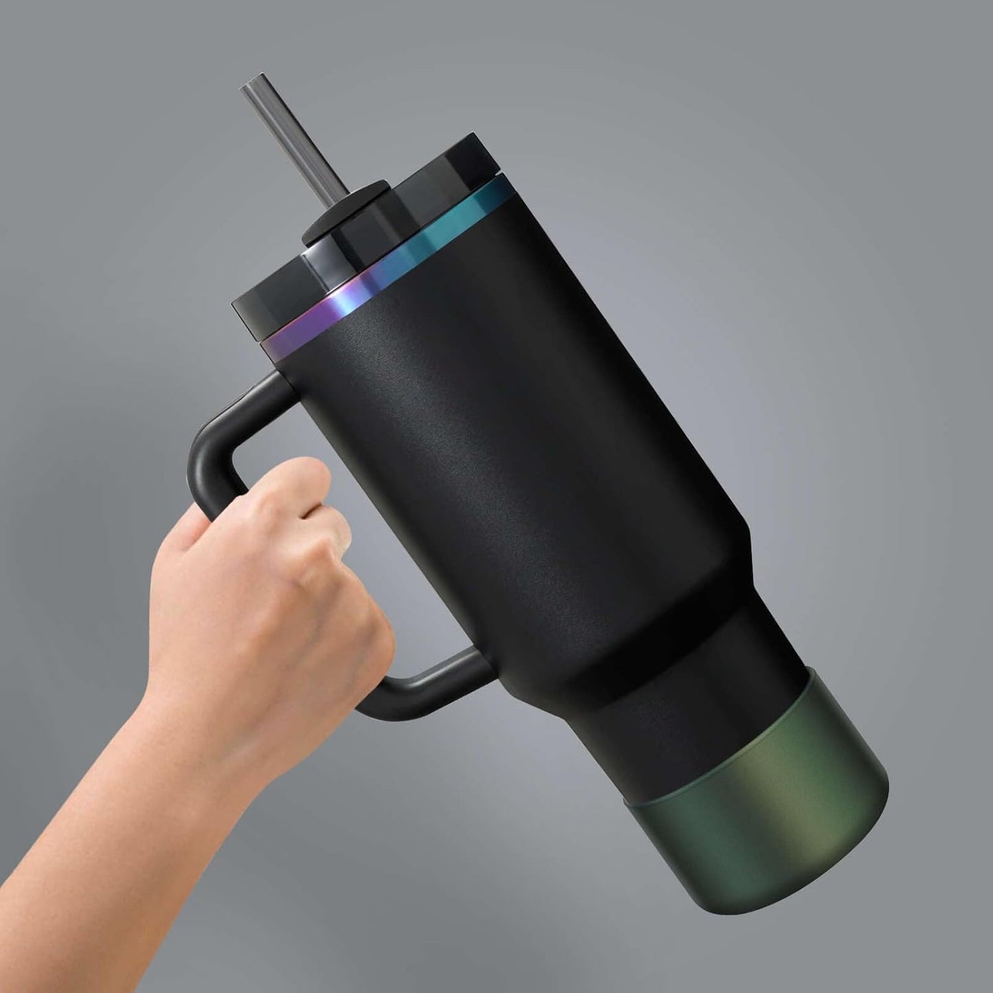 Chameleon Silicone Water Bottle Boot, Compatible with Stanley & Hydro Flask Tumbler 2.8-2.95in Bottom Anti-Slip Protector Rubber Sleeve