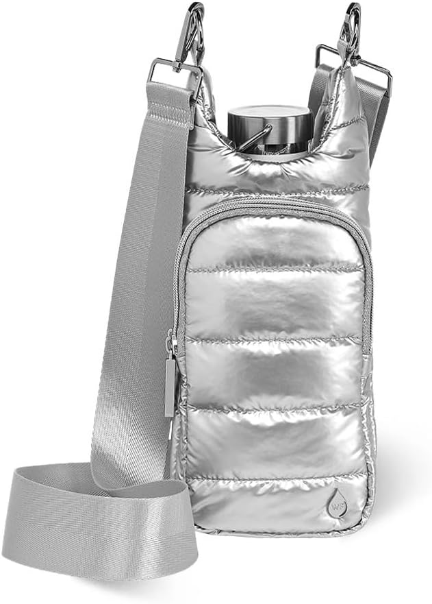 WanderFull Original HydroBag Fits Up to 32 oz Water Bottle Holder with Strap – Hands-Free Crossbody Water Bottle Carrier Bag with Phone Pocket - Colors A