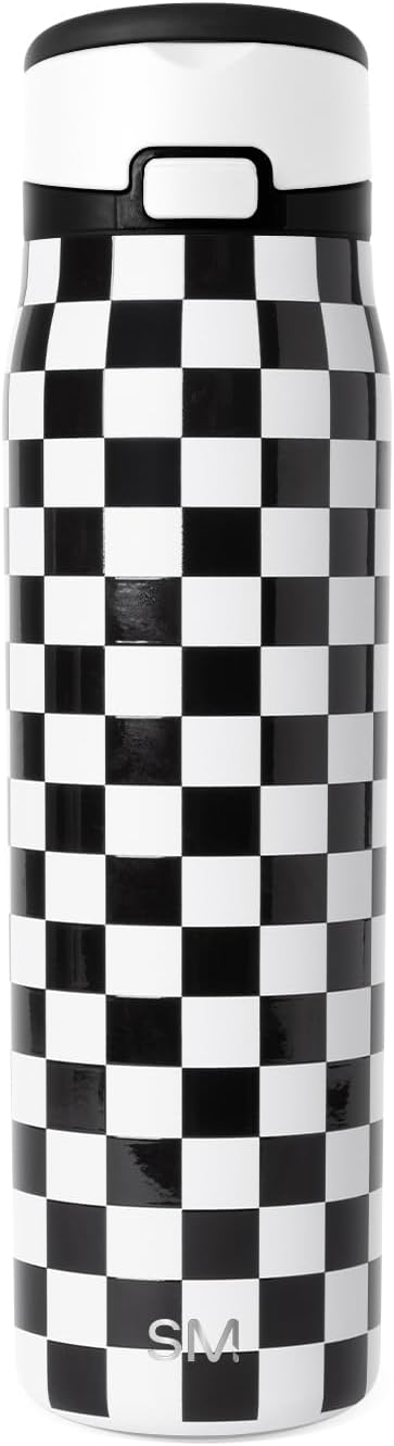 Simple Modern Mesa Loop Water Bottle with Covered Straw and Handle | 24oz Cup Holder Friendly Insulated Stainless Steel Bottles for Travel, Sports and School | Iris Sage - Colors B