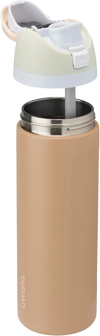 Owala FreeSip Insulated Stainless Steel Water Bottle with Straw, BPA-Free Sports Water Bottle, Great for Travel, 32 Oz, Denim