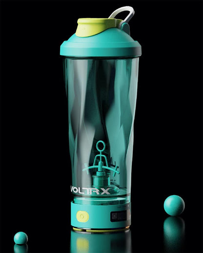 VOLTRX Premium Electric Protein Shaker Bottle, Made with Tritan - BPA Free - 24 oz Vortex Portable Mixer Cup/USB Rechargeable Shaker Cups for Protein Shakes