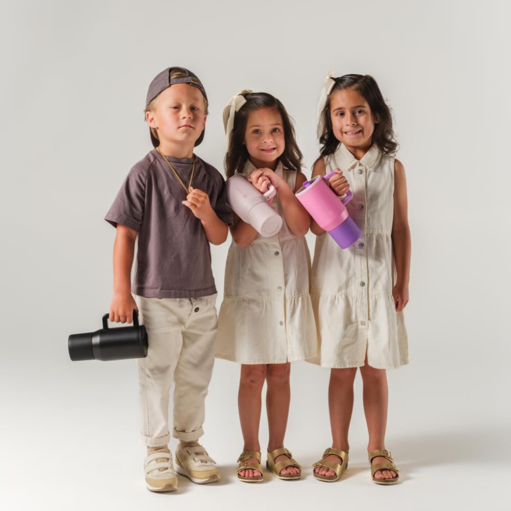 HydroJug Kids - 20 oz Insulated Kids Water Bottle with Flip Straw & Handle | Leak-Proof & Durable | Perfect for School, Sports, Lunch, Travel & Camp, Primrose