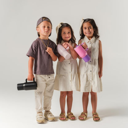 HydroJug Kids - 20 oz Insulated Kids Water Bottle with Flip Straw & Handle | Leak-Proof & Durable | Perfect for School, Sports, Lunch, Travel & Camp, Primrose