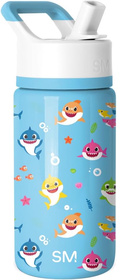 Simple Modern Kids Water Bottle with Straw Lid | 14oz Insulated Stainless Steel Kids Tumbler & Spill Proof Toddler Cup for School, Girls, Boys | Summit | Chloe Floral - Colors A