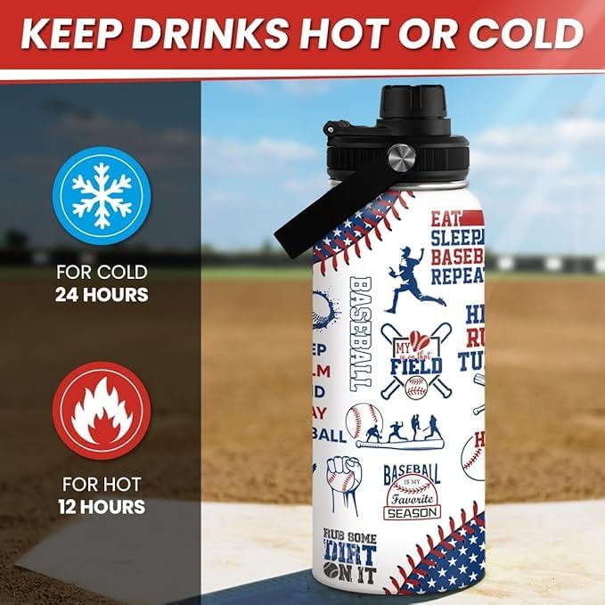 SANDJEST Gym Insulated Engraved Stainless Steel Water Bottle 32oz, Vacuum Chug Lid Travel Tumbler For Men Friends Dad Gymer Trainer, Gym Mode on, Birthday Christmas Father's Day