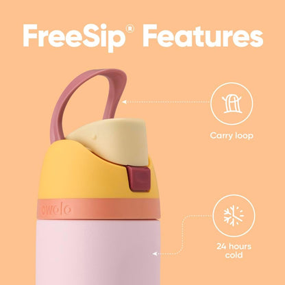 Owala FreeSip Insulated Stainless Steel Water Bottle with Straw, BPA-Free Sports Water Bottle, Great for Travel, 32 Oz, Denim