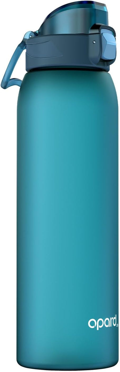 Opard Zip 32oz Plastic Water Bottle Dishwasher Safe, Leakproof Flip-Top Lid, BPA Free Tritan, Wide Mouth Reusable Sports Water Bottle for Gym Hiking Commuting Outdoor Travel and School